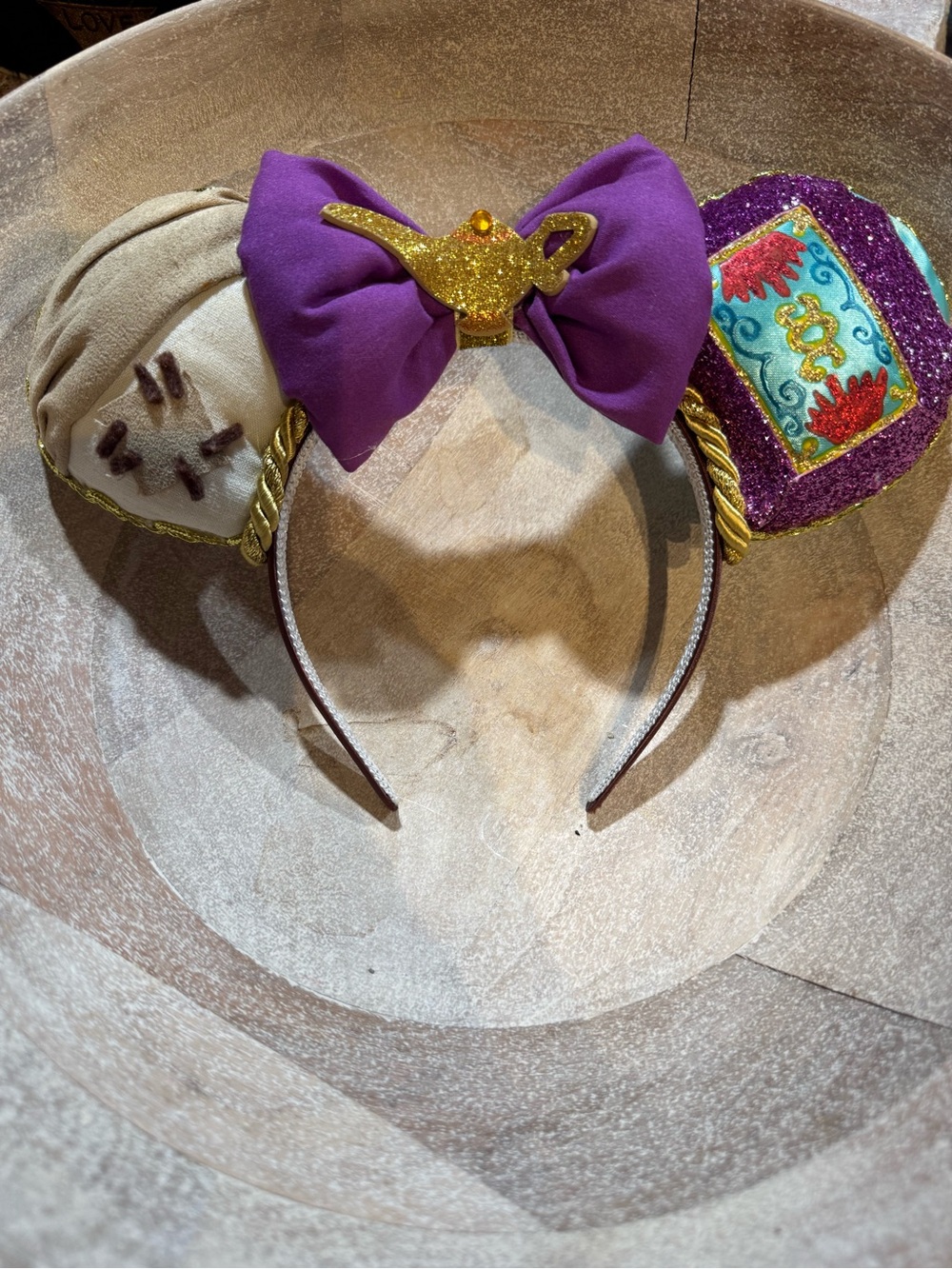 Purple Bow Genie Lamp Ear Headband